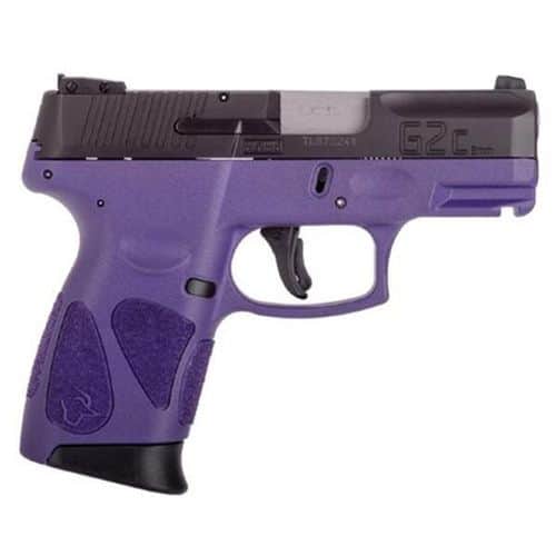 Taurus PT111 G2C Semi Auto Pistol 9mm Luger 3.2" Barrel 12 Rounds 3 Dot Sights Black Slide/Polymer Frame Deep Purple Finish Taurus PT111 G2C Semi Auto Pistol 9mm Luger 3.2" Barrel 12 Rounds 3 Dot Sights Black Slide/Polymer Frame Deep Purple Finish