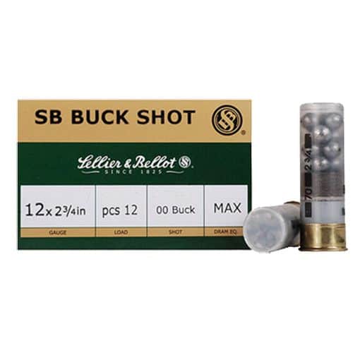 Sellier & Bellot 2-3/4" #1 Buck 12 Lead Pellets 1214 fps 25 Round Box Sellier & Bellot 2-3/4" #1 Buck 12 Lead Pellets 1214 fps 25 Round Box