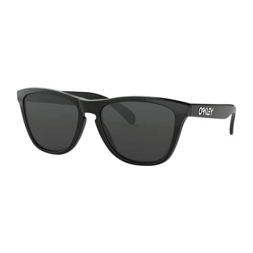 Oakley Frogskins Sunglasses Polished Black Frame Grey Lens Oakley Frogskins Sunglasses Polished Black Frame Grey Lens