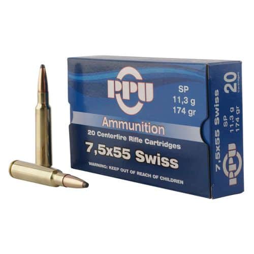 PPU Metric Rifle 7.5x55mm Swiss 174 gr Soft Point - PP7SS PPU Metric Rifle 7.5x55mm Swiss 174 gr Soft Point - PP7SS