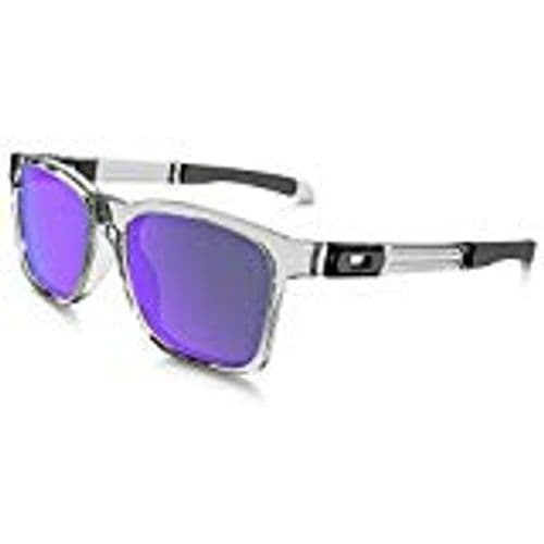 Oakley Catalyst Polished Clear / Violet Iridium Mirror Sunglasses Oakley Catalyst Polished Clear / Violet Iridium Mirror Sunglasses