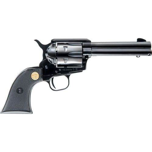 Chiappa Firearms CF340261 SAA 1873 Medium Frame 17 HMR 6 Shot, 4.75" Blued Steel Barrel, Blued Steel Frame, Blued Cylinder, Black Plastic Grip, Exposed Hammer Chiappa Firearms CF340261 SAA 1873 Medium Frame 17 HMR 6 Shot, 4.75" Blued Steel Barrel, Blued Steel Frame, Blued Cylinder, Black Plastic Grip, Exposed Hammer