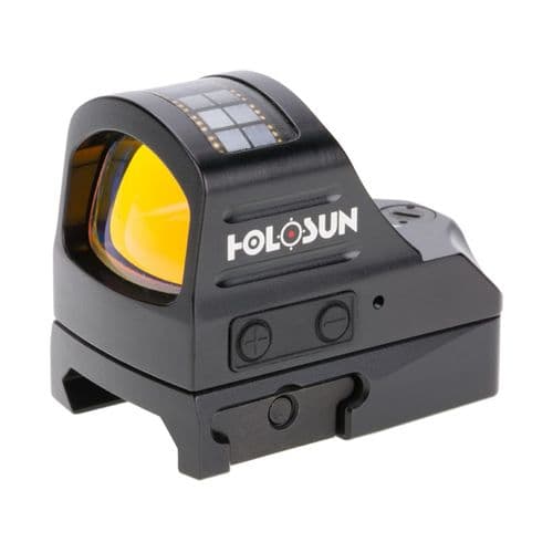 Holosun Reflex Sight 1x Selectable Reticle Weaver-Style Mount Solar/Battery Powered Matte Holosun Reflex Sight 1x Selectable Reticle Weaver-Style Mount Solar/Battery Powered Matte