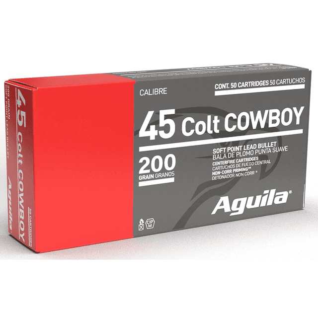 Aguila Cowboy Action 1E454319 .45 LC Ammunition 50 Rounds 200 Grain SP 600fps Aguila Cowboy Action 1E454319 .45 LC Ammunition 50 Rounds 200 Grain SP 600fps
