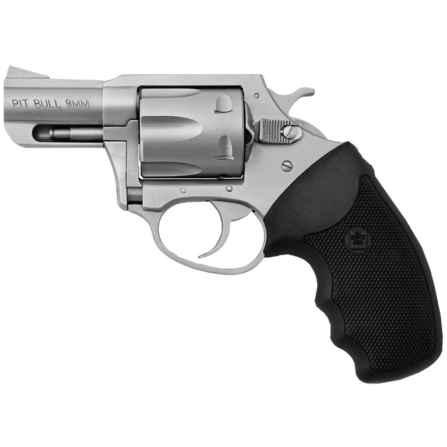 Charter Arms 79920 Pitbull Revolver Single/Double 9mm Luger 2.2" 5 Rd Black Rubber Grip Stainless Charter Arms 79920 Pitbull Revolver Single/Double 9mm Luger 2.2" 5 Rd Black Rubber Grip Stainless