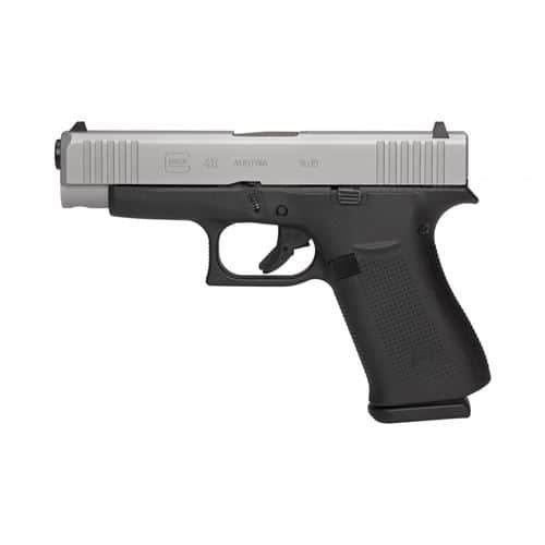 Glock 48 Pistol 9mm 4.17in 10rd Silver Black Ameriglo Bold Night Sights Glock 48 Pistol 9mm 4.17in 10rd Silver Black Ameriglo Bold Night Sights