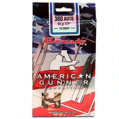 Hornady American Gunner Bulk Pack .380 Auto 90 Grain XTP, 75rd/Box Hornady American Gunner Bulk Pack .380 Auto 90 Grain XTP, 75rd/Box