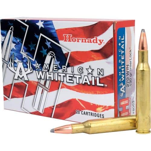 Hornady American WhiteTail 270 WIN 130GR InterLock 20RDS Hornady American WhiteTail 270 WIN 130GR InterLock 20RDS