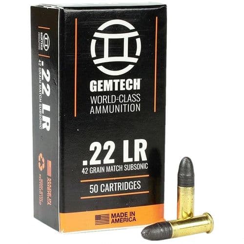 Gemtech Subsonic 22 LR 42 gr Lead Round Nose - 3009679 Gemtech Subsonic 22 LR 42 gr Lead Round Nose - 3009679