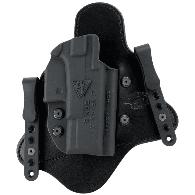 Comp-Tac C225SS191RBSN MTAC IWB Black Kydex/Leather Belt Clip Fits Sig P365 Right Hand Comp-Tac C225SS191RBSN MTAC IWB Black Kydex/Leather Belt Clip Fits Sig P365 Right Hand