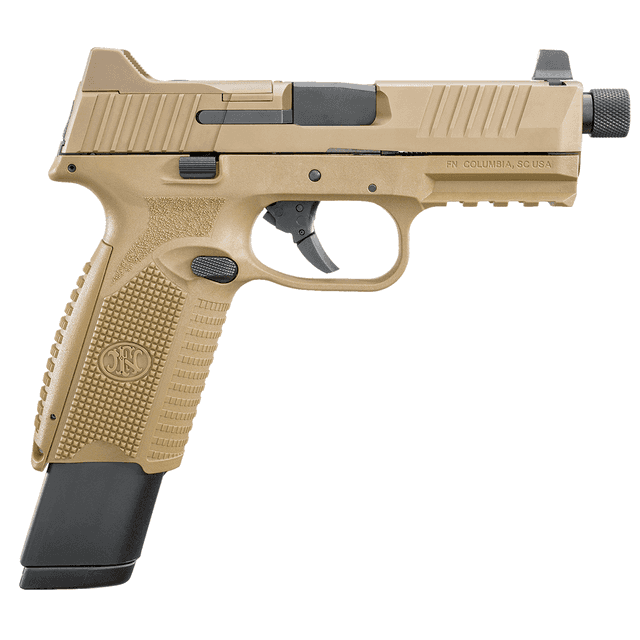 FN 509 Tactical FDE 9mm Pistol 4.5" Threaded Barrel with Night Sights FN 509 Tactical FDE 9mm Pistol 4.5" Threaded Barrel with Night Sights