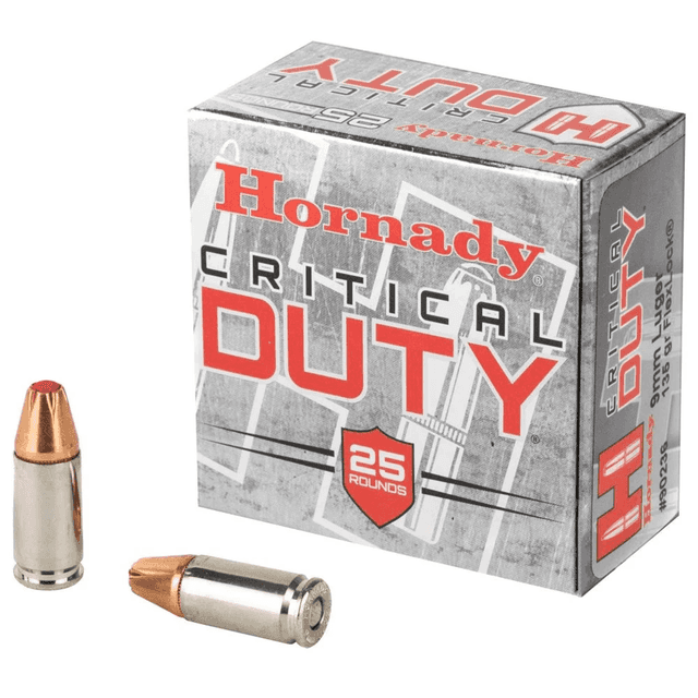 Hornady Critical Duty 9mm +P 135 Grain FlexLock 25 Round Box Hornady Critical Duty 9mm +P 135 Grain FlexLock 25 Round Box