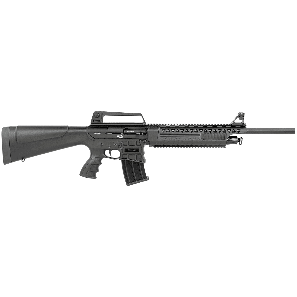 Rock Island Armory VR60 AR Style Semi-Auto Shotgun 12 Gauge 3" Chamber 20" Barrel 5 Rounds Gas Operated Aluminum Upper Receiver Polymer Rock Island Armory VR60 AR Style Semi-Auto Shotgun 12 Gauge 3" Chamber 20" Barrel 5 Rounds Gas Operated Aluminum Upper Receiver Polymer