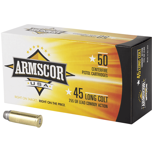 Armscor FAC45LC1N USA 45 Colt 225 gr Lead 50 Per Box Armscor FAC45LC1N USA 45 Colt 225 gr Lead 50 Per Box