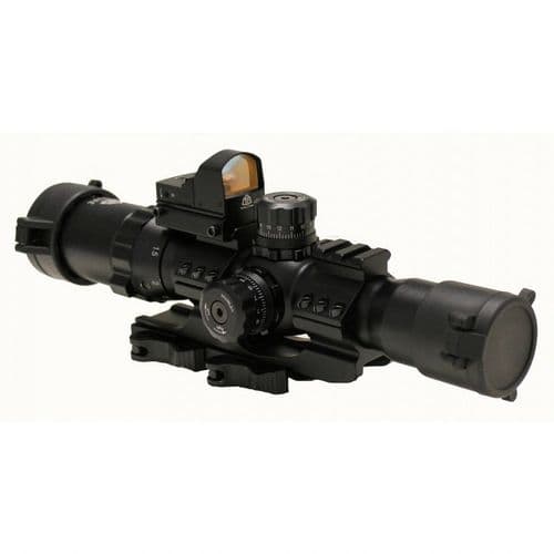 Trinity Force Assault Series Scope Combo 1-4x28/ Micro Red Dot. Mil-Dot Reticle Trinity Force Assault Series Scope Combo 1-4x28/ Micro Red Dot. Mil-Dot Reticle