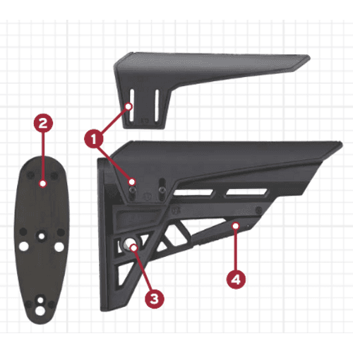 ATI B2102218 Tactlite Retro Stock Kit for ATI Strikeforce Rifle Stocks ATI B2102218 Tactlite Retro Stock Kit for ATI Strikeforce Rifle Stocks
