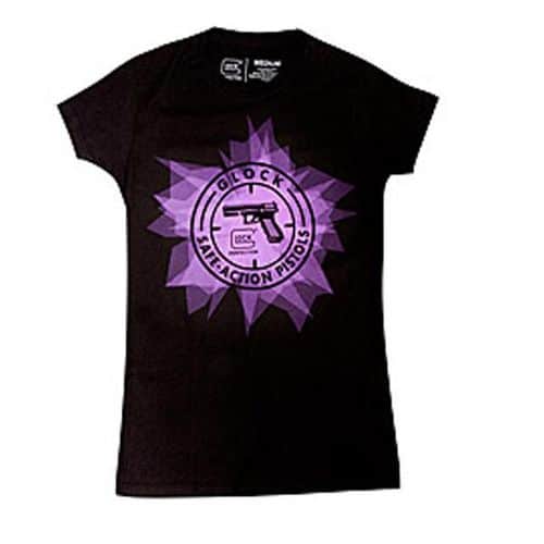 Glock Women's Safe Action T-Shirt - Black/Purple Glock Women's Safe Action T-Shirt - Black/Purple
