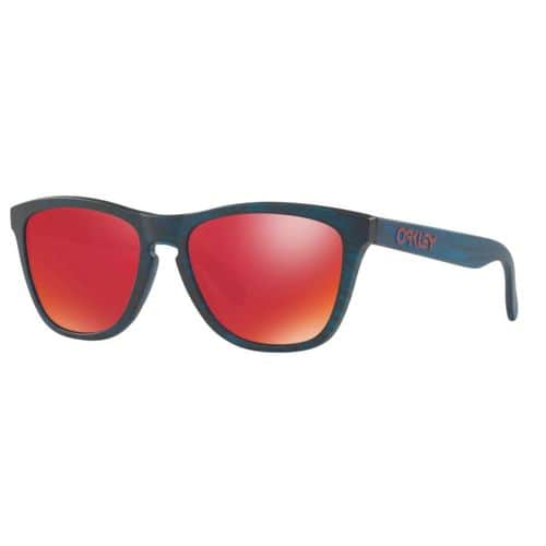 Oakley Frogskins Sunglasses Blue Woodgrain Torch Red Frog Gators Oakley Frogskins Sunglasses Blue Woodgrain Torch Red Frog Gators