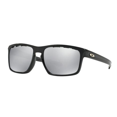 Oakley Sliver Asia Fit Sunglasses Polished Black Frame Chrome Iridium Lens Oakley Sliver Asia Fit Sunglasses Polished Black Frame Chrome Iridium Lens