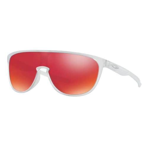 Oakley Men's Trillbe Non-Polarized Iridium Rectangular Sunglasses, Matte Clear, 34 mm Oakley Men's Trillbe Non-Polarized Iridium Rectangular Sunglasses, Matte Clear, 34 mm