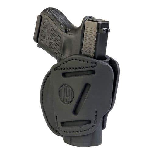 1791 Gunleather 3WH3SBLA 3-Way IWB/OWB Size 03 Stealth Black Leather Belt Loop Compatible w/ Glock 26 Compatible w/ Ruger LC9 Compatible w/ S&W M&P Shield Ambidextrous Hand 1791 Gunleather 3WH3SBLA 3-Way IWB/OWB Size 03 Stealth Black Leather Belt Loop Compatible w/ Glock 26 Compatible w/ Ruger LC9 Compatible w/ S&W M&P Shield Ambidextrous Hand