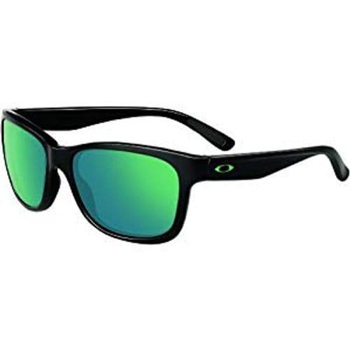 Oakley Forehand Sunglasses - Women's Polished Black/Emerald Iridium Oakley Forehand Sunglasses - Women's Polished Black/Emerald Iridium