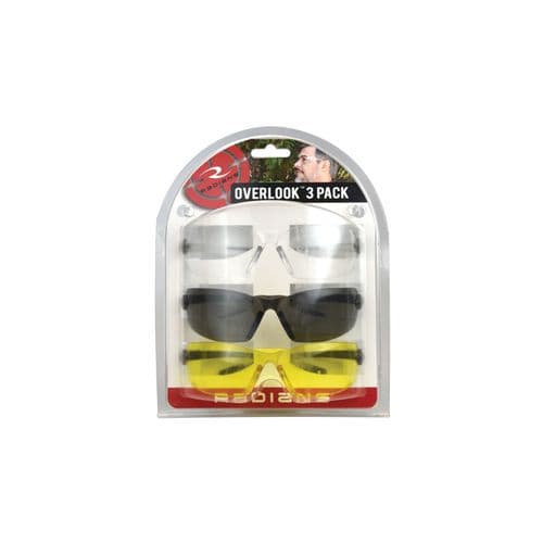 Radians Overlook 3-Pack Clear/Amber/Smoke Shooting Glasses Radians Overlook 3-Pack Clear/Amber/Smoke Shooting Glasses