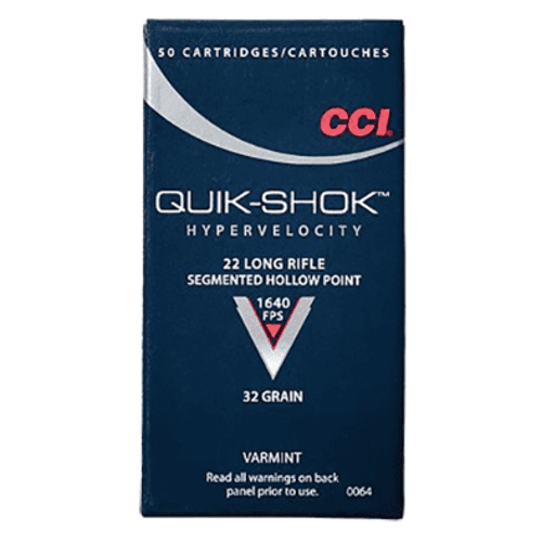 CCI Varmint Segmented 22 Long Rifle (LR) 32 GR Copper-Plated Hollow Point 50 Bx CCI Varmint Segmented 22 Long Rifle (LR) 32 GR Copper-Plated Hollow Point 50 Bx