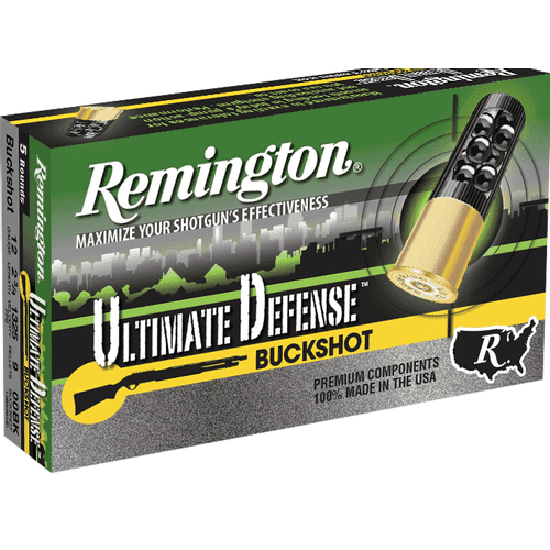 Remington Ammunition 20713 Ultimate Defense Buckshot 12 Gauge 2.75" 00 Buck Shot 5 Per Box Remington Ammunition 20713 Ultimate Defense Buckshot 12 Gauge 2.75" 00 Buck Shot 5 Per Box
