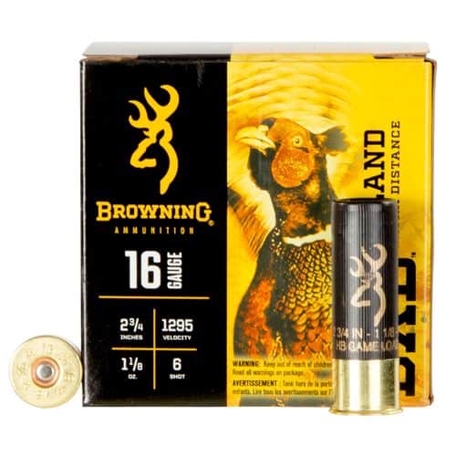 Browning Ammo B193511626 BXD Upland 16 Gauge 2.75 1 1/8 oz 6 Shot 25 Bx/ 10 Cs Browning Ammo B193511626 BXD Upland 16 Gauge 2.75 1 1/8 oz 6 Shot 25 Bx/ 10 Cs