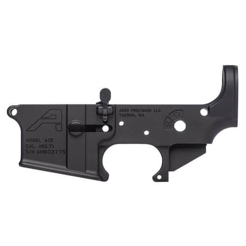 Aero Precision AR-15 Ambidextrous Stripped Lower Receiver with PDQ Ambi Bolt Release Multi Caliber Marked 7075-T6 Aluminum Black Aero Precision AR-15 Ambidextrous Stripped Lower Receiver with PDQ Ambi Bolt Release Multi Caliber Marked 7075-T6 Aluminum Black