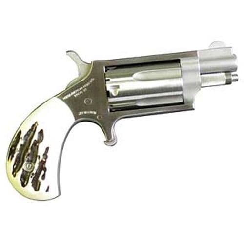 NAA Mini Revolver Revolver .22 Magnum 1.125" Barrel 5 Rounds Steel Stainless Imitation Stag Grips NAA Mini Revolver Revolver .22 Magnum 1.125" Barrel 5 Rounds Steel Stainless Imitation Stag Grips