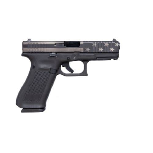 Glock G45 9mm 4.02" Black / Silver nDLC Flag 17+1 Glock G45 9mm 4.02" Black / Silver nDLC Flag 17+1