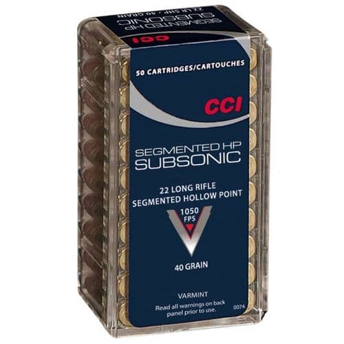 CCI .22LR Subsonic CPSHP 40 Grain 50 Rounds CCI .22LR Subsonic CPSHP 40 Grain 50 Rounds