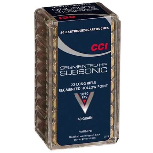 CCI .22LR Subsonic CPSHP 40 Grain 50 Rounds CCI .22LR Subsonic CPSHP 40 Grain 50 Rounds