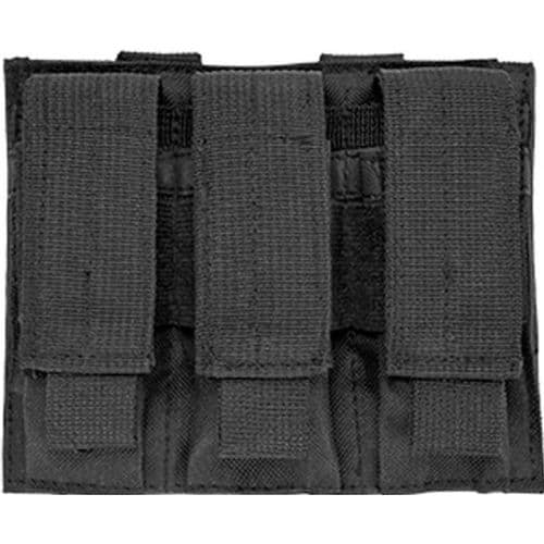 NcSTAR Triple Pistol Mag Pouch Holds Three Double Stack Mags Synthetic Fabric MOLLE Compatible Black NcSTAR Triple Pistol Mag Pouch Holds Three Double Stack Mags Synthetic Fabric MOLLE Compatible Black