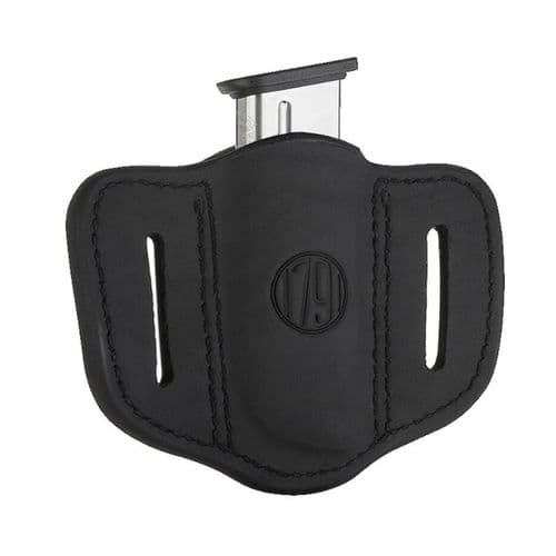 1791 Gunleather Single Stacked Magazine Single Magazine Pouch 1.1 OWB Ambidextrous Leather Black 1791 Gunleather Single Stacked Magazine Single Magazine Pouch 1.1 OWB Ambidextrous Leather Black