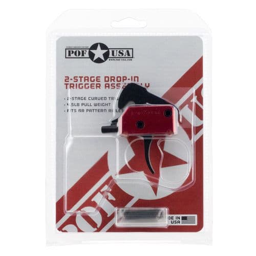 Patriot Ordnance Factory USA AR-15 Drop In Trigger System 2 Stage 4.5lb Curved Trigger Shoe Aluminum Housing Anodized Finish Patriot Ordnance Factory USA AR-15 Drop In Trigger System 2 Stage 4.5lb Curved Trigger Shoe Aluminum Housing Anodized Finish