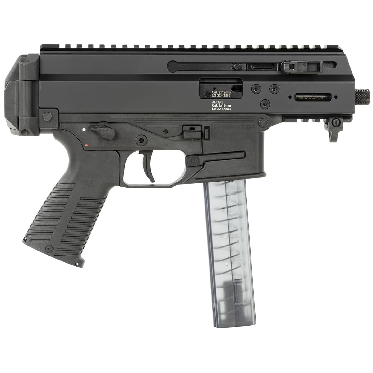 B&T Firearms 36045 APC 9K Pro 9mm Luger 30+1 4.30" Black Threaded Barrel B&T Firearms 36045 APC 9K Pro 9mm Luger 30+1 4.30" Black Threaded Barrel