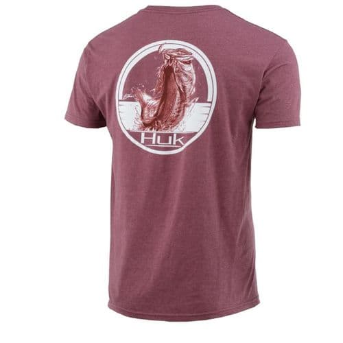 Huk 10 Pounder Tee Shirt Burgundy Huk 10 Pounder Tee Shirt Burgundy