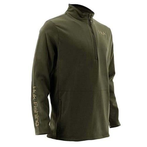 Huk Tidewater 1 / 4 Zip Green Huk Tidewater 1 / 4 Zip Green