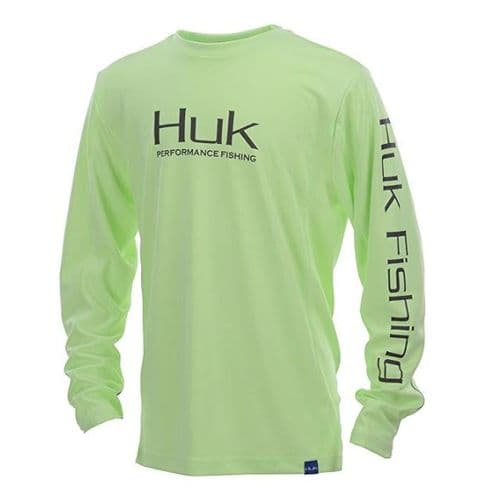 Huk Youth Icon Long Sleeve Lime Huk Youth Icon Long Sleeve Lime