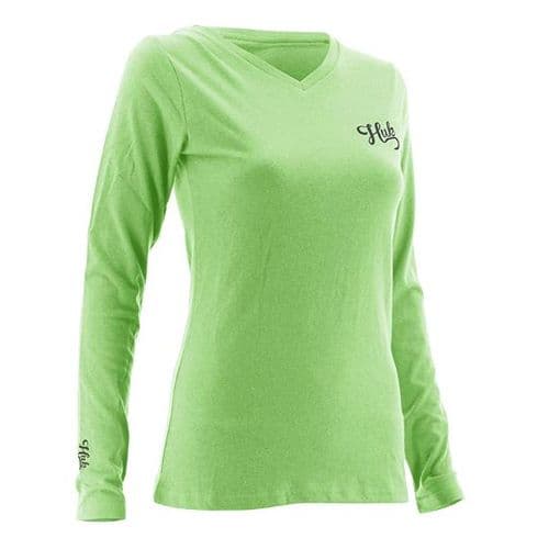Huk Women's Logo Long Sleeve Lime Huk Women's Logo Long Sleeve Lime