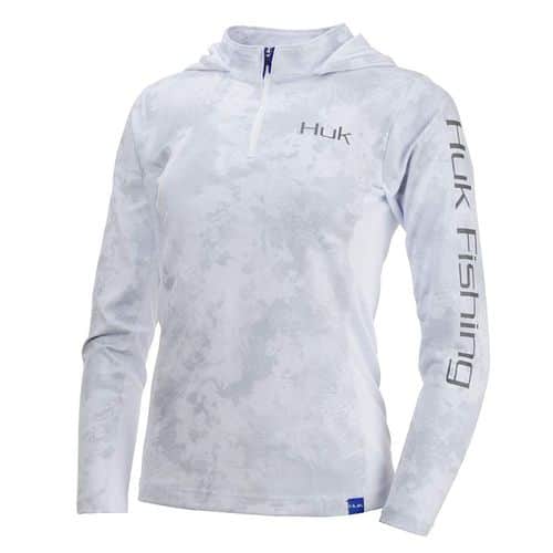 Huk Women's White Camo Icon Hoodie Huk Women's White Camo Icon Hoodie