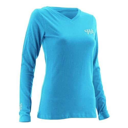 Huk Women's Logo Long Sleeve Tahiti Blue Huk Women's Logo Long Sleeve Tahiti Blue