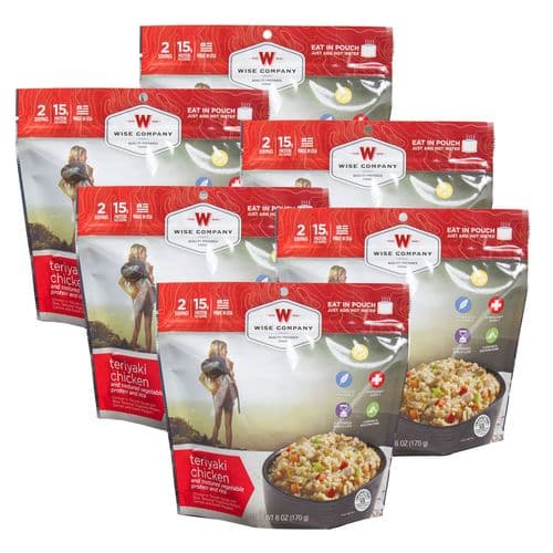 Wise Foods 05903 Outdoor Food Kit Teriyaki Chicken and Rice Dehydrated/Freeze Dried Wise Foods 05903 Outdoor Food Kit Teriyaki Chicken and Rice Dehydrated/Freeze Dried