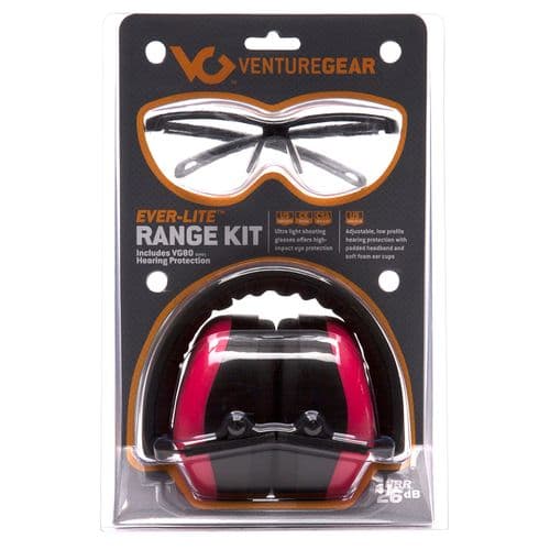 Pyramex VGCCOMBO8617 Ever Lite Range Kit Earmuff/Shooting Glasses 26 dB Black/Pink Pyramex VGCCOMBO8617 Ever Lite Range Kit Earmuff/Shooting Glasses 26 dB Black/Pink