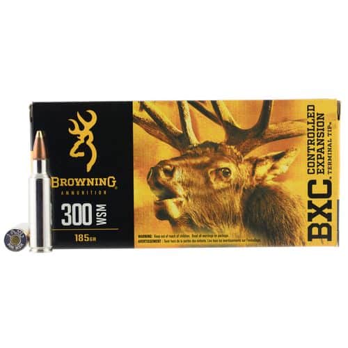 Browning Ammo B192230001 BXC
300 WSM 185 GR Terminal Tip 20 Bx/ 10 Cs Browning Ammo B192230001 BXC
300 WSM 185 GR Terminal Tip 20 Bx/ 10 Cs