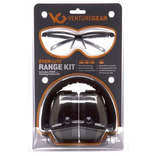 Pyramex VGCCOMBO8610 Ever Lite Range Kit Earmuff/Shooting Glasses 26 dB Black Pyramex VGCCOMBO8610 Ever Lite Range Kit Earmuff/Shooting Glasses 26 dB Black