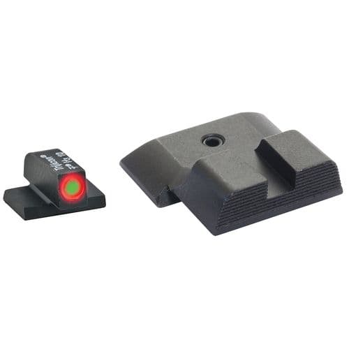 AmeriGlo SW433B Hackathorn S&W M&P Full/Compact Tritium Green w/Orange Outline Front Black Rear AmeriGlo SW433B Hackathorn S&W M&P Full/Compact Tritium Green w/Orange Outline Front Black Rear